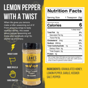 Alternative view of Lane´s Sweet Lemon Pepper Rub (360 g)