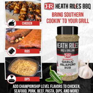 Alternative view of Heath Riles BBQ Garlic Jalapeno Rub (340 g)